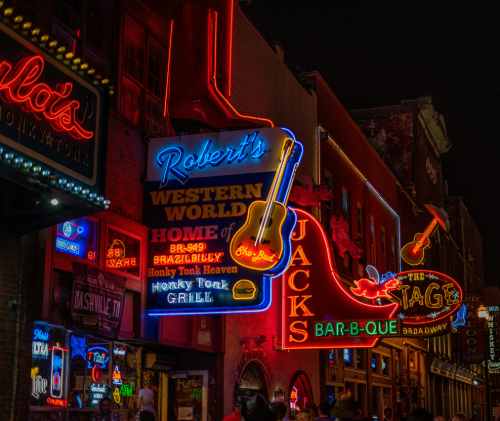 Music Row Honky Tonk mana5280-Sif_cBXgC4E-unsplash Music Row Image at Night