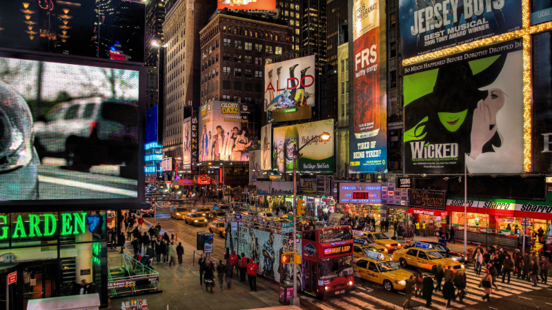 NYC Broadway Broadway Region of NYC at Night