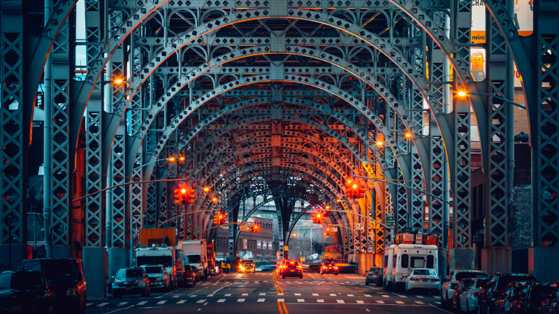 Harlem, NYC Under a bridge in Harlem, NYC