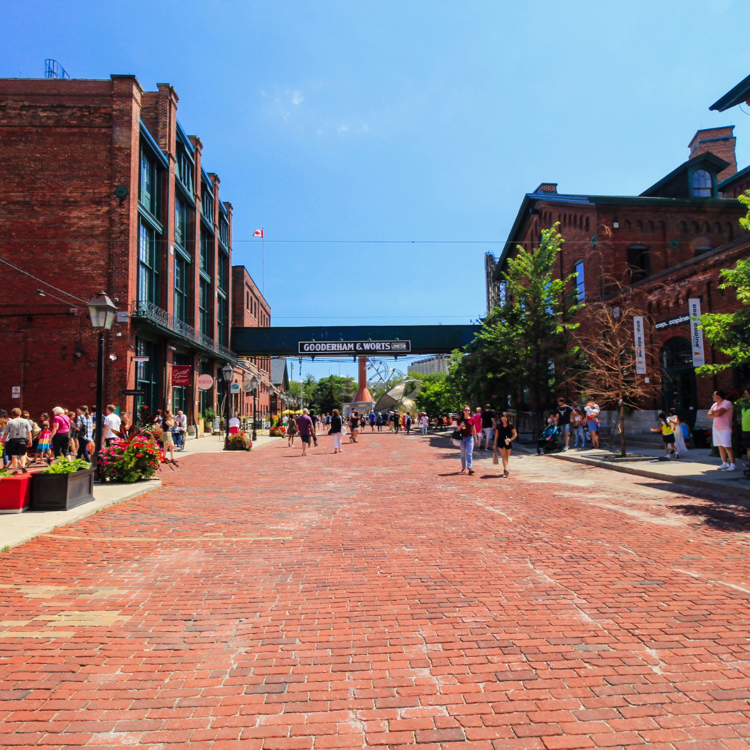 Picture of the Toronto Distillery District on a Sunny Day
