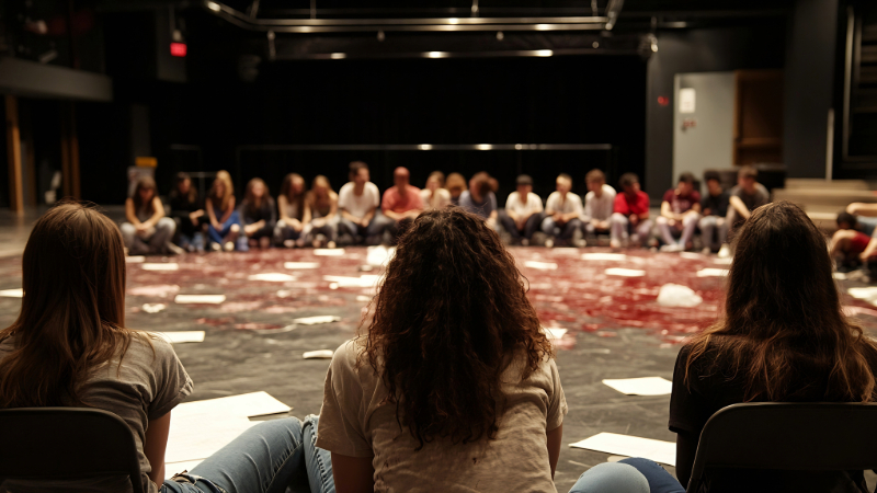 Circle of Students in a Theatre Workshop