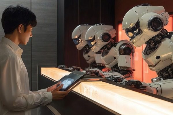 Japan Futuristic Robots at Hotel